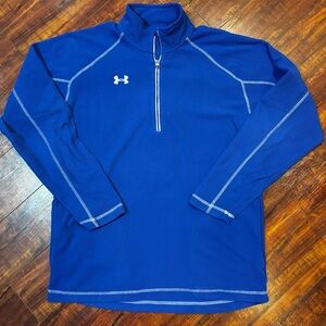 Under Armour Pullover Mens Large Blue ColdGear 1/4 Zip